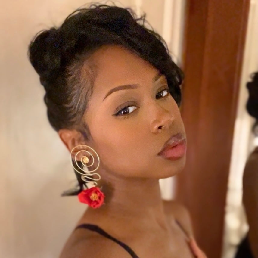 WINTER ROSE GODDESS EARRINGS