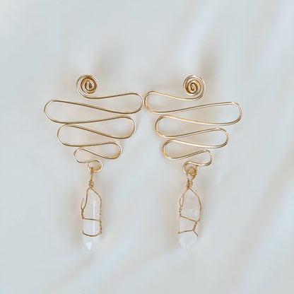 QUARTZ VENUS EARRINGS