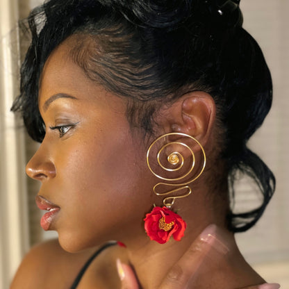 WINTER ROSE GODDESS EARRINGS